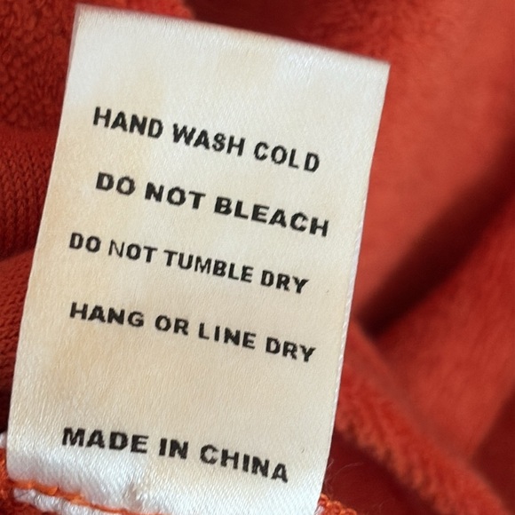 Beige Botany Terrycloth Ruched Mini Dress Orange Long Sleeve Button Down Size M - Picture 11 of 12